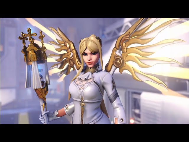 Mercy Commander White deslumbra en este elegante cosplay inspirado en Overwatch y NieR